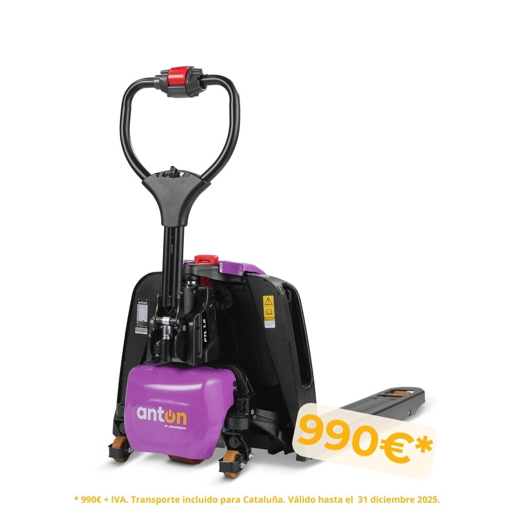 Transpaleta eléctrica Anton, capacidad 1500 kg.